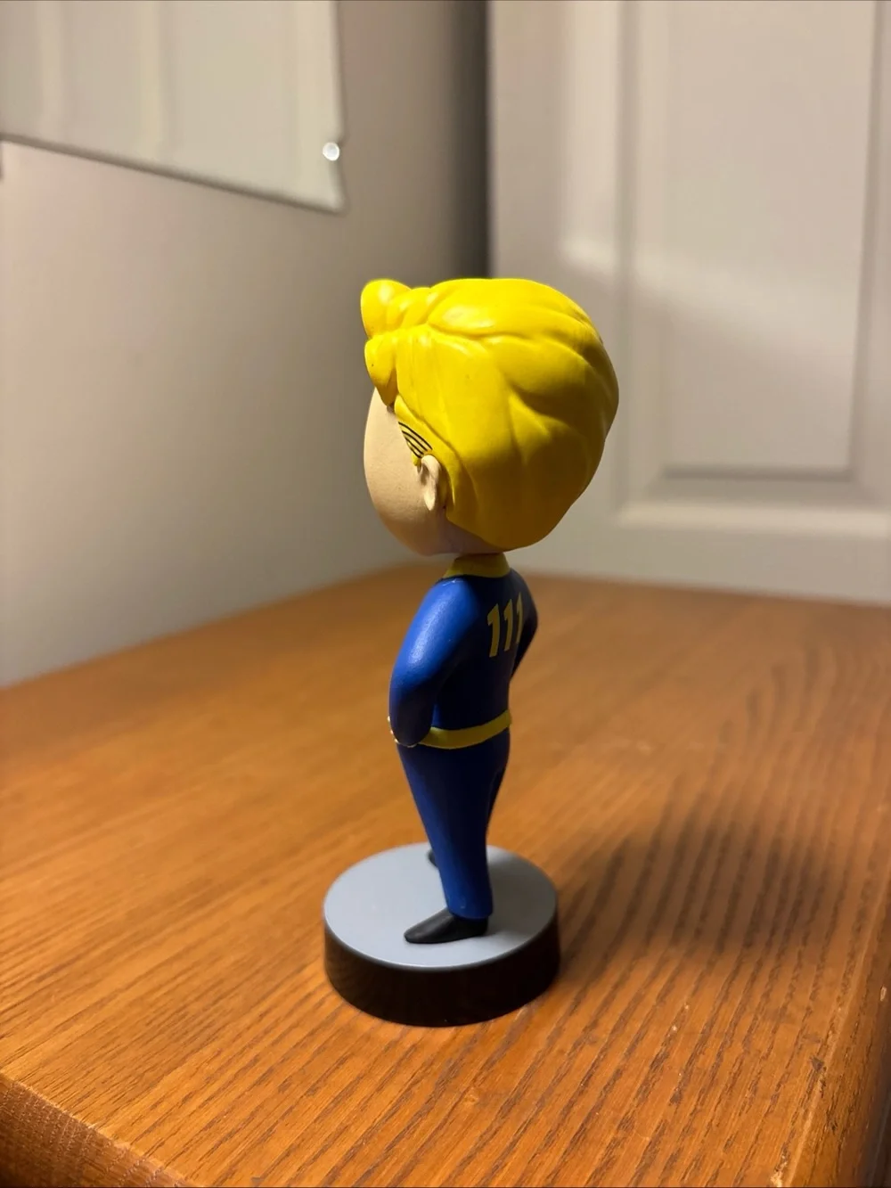 Vault-Tec Vault Boy Bobblehead - Blue & Yellow Collectible